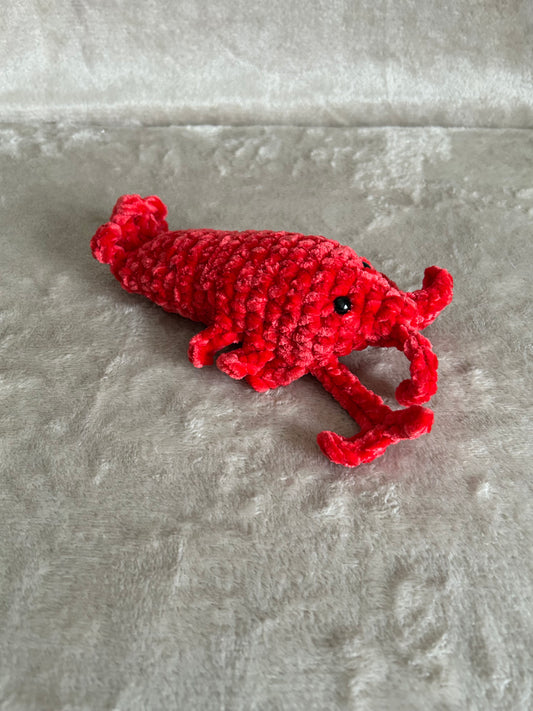 🦞 Virkad röd hummer – handgjord med karaktär