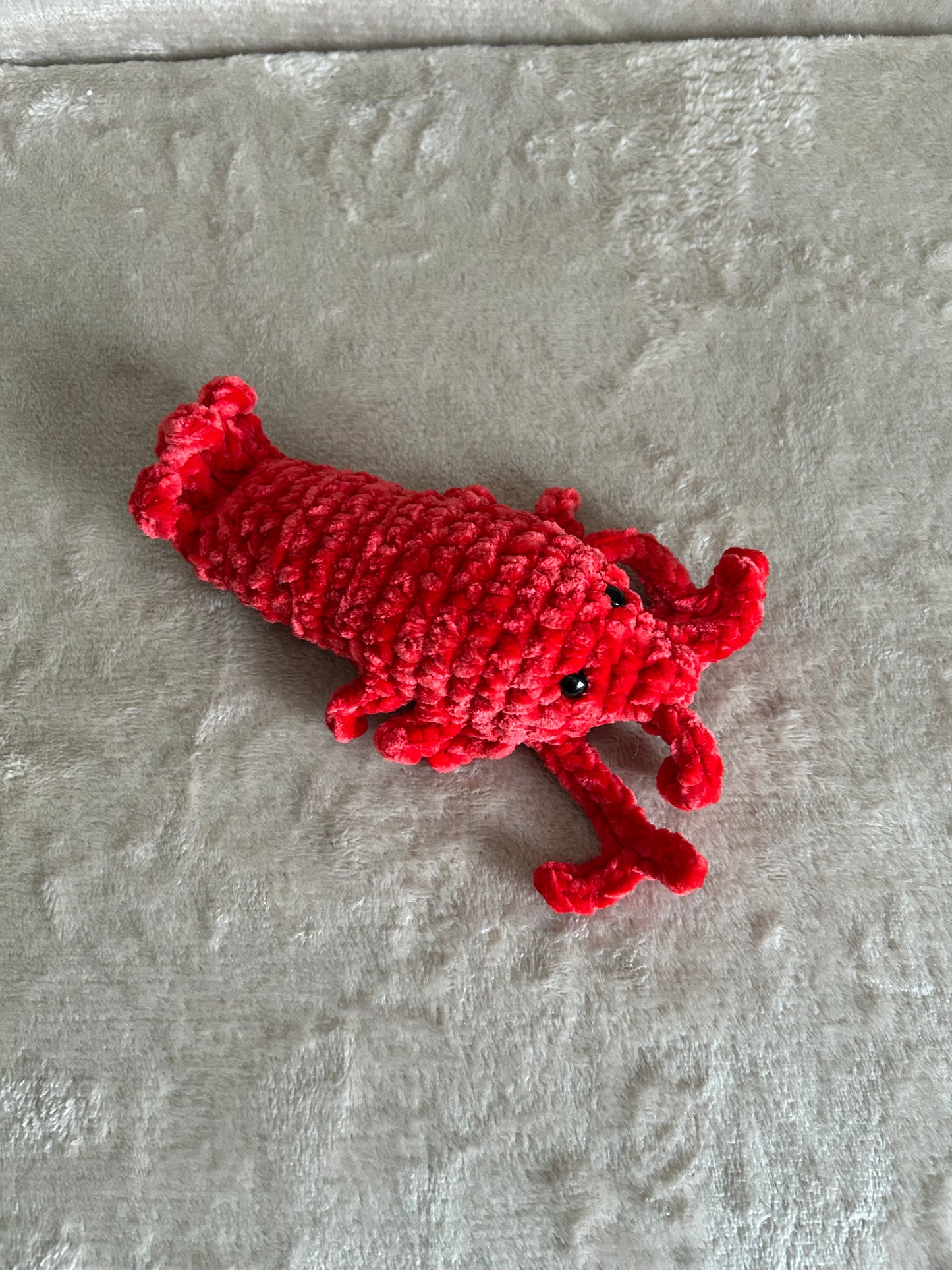 🦞 Virkad röd hummer – handgjord med karaktär
